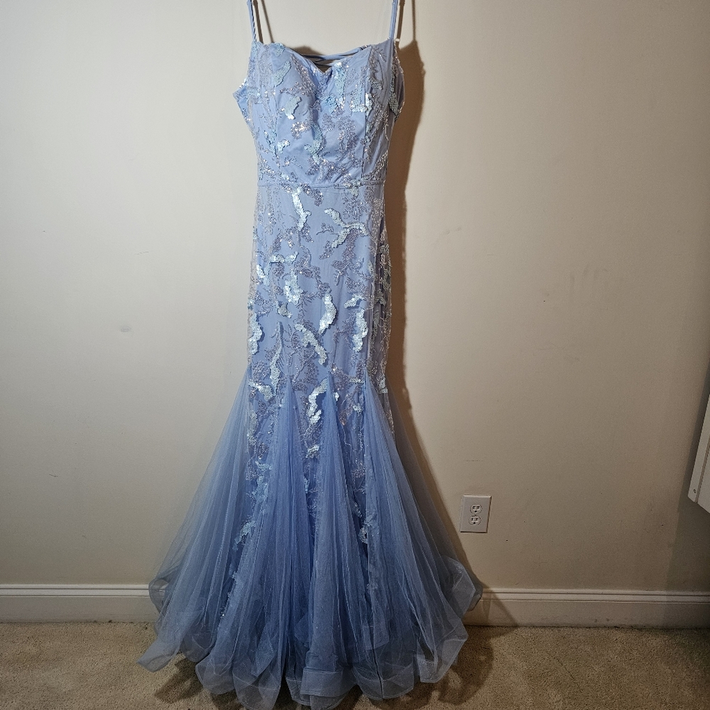 Elegant Blue Prom Dress